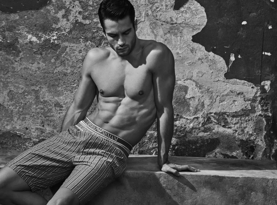 Photo of Serbian male photo model Aleksandar Rusic for Emporio Armani